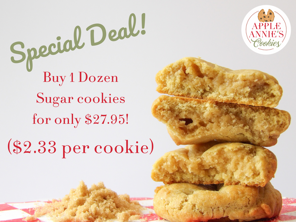 National Sugar Cookie Day Special: 12 Sugar Cookies for only $27.95!
